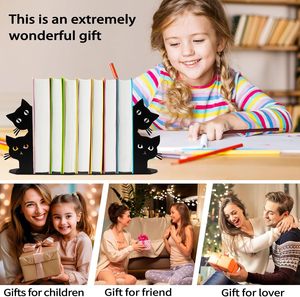 Porte-livres Chat Paresseux pour Étagères – Décoratifs, Modernes, Métalliques et Mobiles pour Livres Lourds – Butées de Livres pour Bureau et Décoration Intérieure - Product Image 6