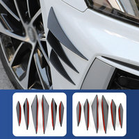 Autocollants en caoutchouc universel pour voitures, 6 pièces, ailerons décoratifs latéraux, protecteur de becquet, bande pour pare-chocs de voiture