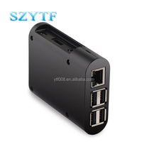 Casing hitam untuk Raspberry Pi 2 Model B Model 3 Raspberry Pi B + cangkang penutup kotak penutup FZ1166 aksesori elektronik
