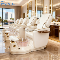 Système de bain de pieds sans tuyauterie haut de gamme, fauteuil de salon inclinable électrique réglable, fauteuil de pédicure spa avec massage
