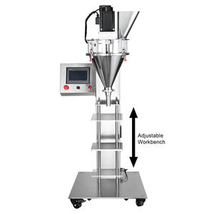 Machine de remplissage verticale semi-automatique à vis en acier inoxydable avec trémie à café 15L/30L/50L pour épices, farine, protéines, talc - Product Image 5