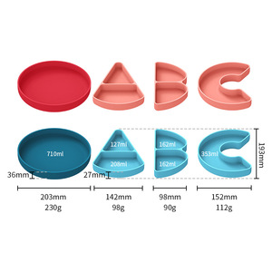 <span class=keywords><strong>Assiette</strong></span> à dîner en silicone à ventouse personnalisée motif dessin animé, durable et créative, vaisselle pour enfants transfrontalière, pour bébé - Product Image 6
