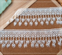 Matériel de bricolage décoratif jupe de robe rideau largeur 8.5cm gland soluble dans l'eau broderie dentelle accessoires
