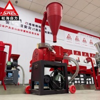 Broyeur d'aliments modèle 500 avec dépoussiéreur cyclonique, machine à marteaux multifonctionnelle pour céréales