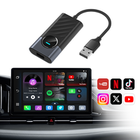 Boîtier AI pour voiture avec 4+32 Go de RAM/ROM, Android Auto et CarPlay sans fil, Bluetooth 5.4 pour la diffusion vidéo