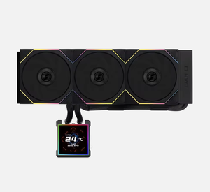 Refroidisseur d'ordinateur Lian Li HydroShift II 120 mm à roulement fluide en cuivre et aluminium, LED RGB, 28 dBA, refroidissement latéral, 90,1 CFM - Product Image 3