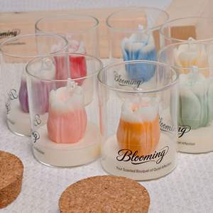 Vela Aromática Artesanal <span class=keywords><strong>de</strong></span> Cera <span class=keywords><strong>de</strong></span> <span class=keywords><strong>Soja</strong></span> en Forma <span class=keywords><strong>de</strong></span> Capullo <span class=keywords><strong>de</strong></span> Tulipán, Flores en Vaso <span class=keywords><strong>de</strong></span> Vidrio, Decoración del Hogar, Regalo <span class=keywords><strong>de</strong></span> San Valentín, Navidad - Product Image 3