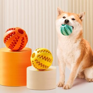 Giocattolo per Cani Classico e Semplice, Palla in Gomma Elastica Resistente per Masticare, Interattivo e Alimentatore Lento - Product Image 1