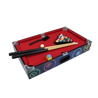 Mesa de Billar de Escritorio SCVIBE Personalizable con Iluminación LED, Juego de Billar Mini Premium de MDF, Ligera, para Uso en Interiores, Regalos Corporativos