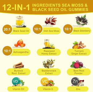 Gummies à l'huile de nigelle riches en <span class=keywords><strong>vitamine</strong></span> C, extrait de miel, huile de nigelle et autres ingrédients pour renforcer la défense <span class=keywords><strong>immunitaire</strong></span> - Product Image 6