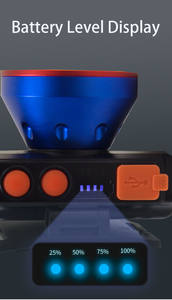 Lampe frontale extérieure à LED ultra-lumineuse, 8+1 modes, en alliage d'aluminium, étanche IP54, batterie <span class=keywords><strong>rechargeable</strong></span>, faisceau réglable, détection de mouvement - Product Image 4