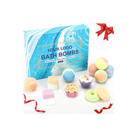 Vente en gros Coffret cadeau sel de bain personnalisé pour Noël Sels de bain relaxants Bombes de bain
