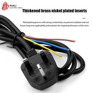 <span class=keywords><strong>Cable</strong></span> de Conexión con Enchufe Británico Grande, <span class=keywords><strong>Cable</strong></span> de Alimentación de Tres Núcleos Estándar Británico, 3 x 0.75 Metros Cuadrados, Corriente Nominal de 10A, 300V - Product Image 3