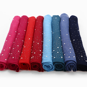 Sciarpa Etnica Lunga in <span class=keywords><strong>Cotone</strong></span> e Chiffon 2026, Stile Trendy, Vendita all'Ingrosso, Sciarpa in Porcellana con Strass per Donne Musulmane - Product Image 4