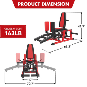 Adjustable Steel <b>Hip</b> Trainer With 6-Level Gear System <b>for</b> <b>Hip</b> Abduction/Adduction Legs Exercise Home Use TT-401427 Plate-Loaded - Product Image 4