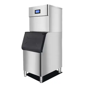 Máquina comercial de fazer gelo, bandeja grande de gelo, equipamento totalmente automático para loja de chá e leite