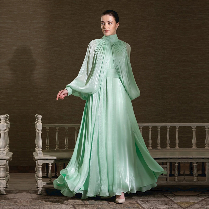 Georgette Maxi Dress Elegant Floor-Length Women's Gown