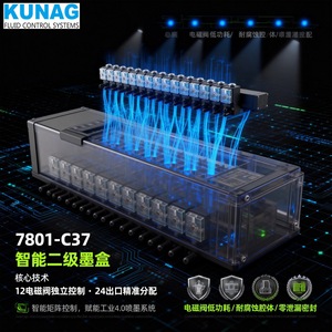 Cartucho de Tinta de Dos Etapas Modelo 7801-C37 con 12 Válvulas Solenoides y 24 Salidas de Válvulas de Control - Product Image 5