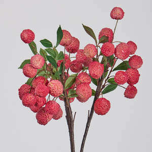 Branche artificielle de baies rouges, fausse branche de houx, branche de Noël réaliste, texture framboise, bordeaux, décoration florale d'hiver pour mariage - Product Image 2