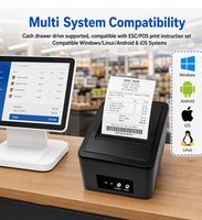 ODM/OEM USB Wireless Auto Cutter Receipt Barcode Label Sticker QR Code Wall Mount Mobile Cashbox 80mm Thermal POS Printer