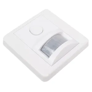 AC220V Wall Recessed Square smart infrared PIR human body Motion Sensor Detector adjustable delay auto induction Light switch