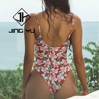 Maillot de bain personnalisé à imprimé floral, maillot de bain une pièce de créateur, maillot de bain une pièce pour femmes, vêtements de plage