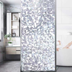 فيلم خصوصية النافذة متجمد تغطية ثابتة للحمام ، ملصق باب غير شفاف للتحكم في الحرارة للمكتب والمنزل - Product Image 2