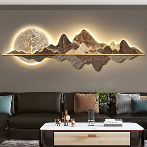 Tranh treo tường phòng khách cây tiền, tranh trang trí nhà cửa, tranh hiện đại, phong cách sang trọng nhẹ nhàng, tranh nền sofa, tranh đèn LED - Product Image 5