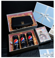 Coffret Cadeau de Noël Bleu Personnalisé – Emballage Surprise Vide Haut de Gamme pour Parfum, Foulard, Rouge à Lèvres – Anniversaire, Carré, Lamination Mate