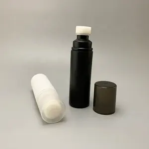 कस्टम लोगो 100ml सफेद काला एचडीपीई प्लास्टिक खाली ब्रश तरल जूता पॉलिश बोतल के साथ स्पंज Applicator