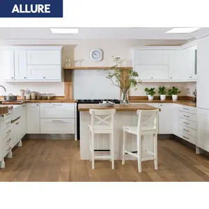 Allure Modular Millwork Classic Design Ethiopian Furniture Solid Wood Luxury Italian Shaker Kitchen Unite Modern Cabinets