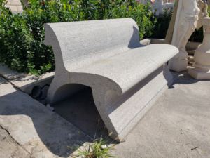 Banc d'extérieur en pierre naturelle de luxe, style granit, pour hôtel, villa, centre d'art - Product Image 3