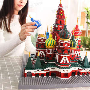 Wange 6213 NUEVO Juego de Bloques de Construcción de la Catedral de <span class=keywords><strong>San</strong></span> <span class=keywords><strong>Basilio</strong></span> de Moscú, Rusia, Arquitectura Mundialmente Famosa, Juguete Navideño para Niños - Product Image 2