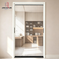 Puerta Plegable Transparente de Plástico Impermeable para Baño, Sin Perforaciones