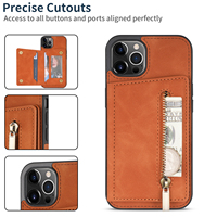 Casing Ponsel Kulit PU Bisnis Samsung, Dompet Ponsel Kulit Berdiri Flip untuk iPhone 13 12 11