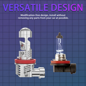 مصباح أمامي LED للسيارة من سلسلة RYD BF طراز H11 H8 H9 H16 مع عدسة صغيرة ووظيفة العرض، سهل التركيب، بتقنية CSP، 6400 لومن، 64 واط، مزود بمروحة. - Product Image 4