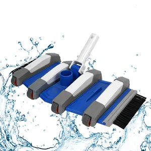 BN Swimming Pool Supplier Deluxe 14in flexible pool vacuum head with side brushes and fishtail EZ clip handle
