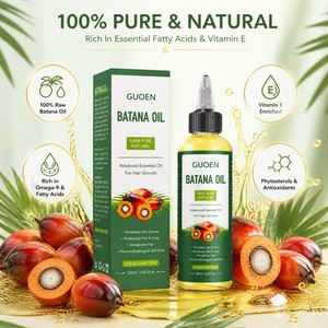 Minyak Batana untuk Rambut, Kulit Kepala & Kulit, Minyak Biji Alami, Minyak Rambut Melembapkan untuk Rambut Kering Meningkatkan Kelembutan & Kilau - Product Image 3