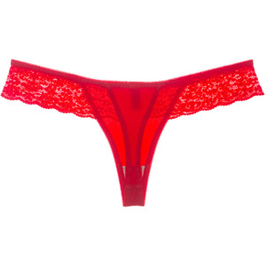 Lote de 3 bragas sexys de encaje para mujer, tangas huecas, transparentes, sin costuras, de cintura muy baja, tipo T-back - Product Image 4