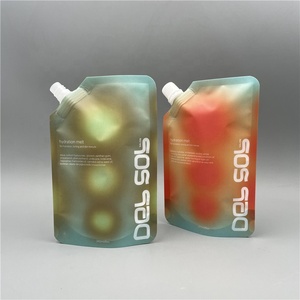 16-32 oz tùy chỉnh bơm lại Nhựa đứng lên túi với hình dạng vòi phun rõ ràng bao bì túi cho dầu gội xà phòng lỏng mỹ phẩm - Product Image 4