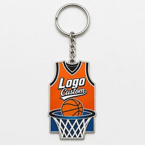 Porte-clés personnalisés de haute qualité en gros, souvenirs de ligue, design de logo de club de basket-ball - Product Image 1