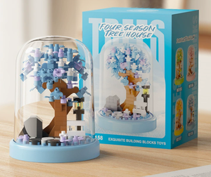 मनमोहक चाँद का फूल खिलने वाला पेड़ घर, कलेक्टर के लिए ईंटों से भरे कुटीर बिल्डिंग ब्लॉक - Product Image 5