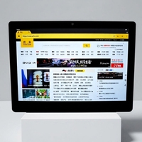 Kiosque interactif tactile capacitif en forme de L pour affichage numérique, 10,1'', 14'', 15,6'', avec fonction de retour d'information, compatible PoE et NFC en option