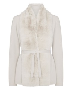 GCS fabbricazione cinese <span class=keywords><strong>Cardigan</strong></span> lavorato a maglia grosso <span class=keywords><strong>Cardigan</strong></span> in Cashmere personalizzato maglione da donna <span class=keywords><strong>con</strong></span> <span class=keywords><strong>pelliccia</strong></span> - Product Image 5