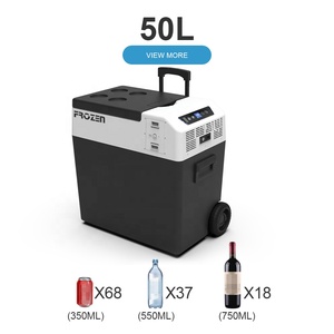 FC50L équipement de plein air refroidisseur électrique chariot poussoir congélateurs Portable 12v réfrigérateur 50l noir Camping réfrigérateur congélateur Portable <span class=keywords><strong>4x4</strong></span> - Product Image 4