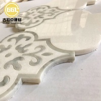 Approvisionnement d'usine Blanc et Gris Lanterne Motif Arabesque Carrelage En Marbre