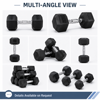 Vente en gros d'usine : Ensemble d'haltères hexagonales en caoutchouc pour salle de sport, en livres (lb), disponible à l'achat en ligne