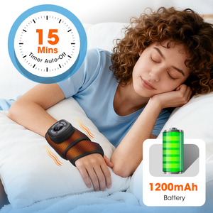 Draadloze verwarmingsvibratie airbag massage handwikkelriem luchtdruk polsmassageapparaat draadloze warme compressie handmassageapparaat - Product Image 5