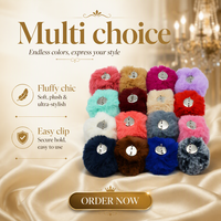 Pompons en fausse fourrure de lapin, pompons artificiels moelleux, 6, 7, 8 cm, pompons DIY avec épingle métallique pour vêtements, couture, artisanat, fournitures