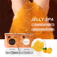 Kanho 1kg 크리스탈 젤리 페디큐어 발 담그기 DIY 소금 발 스파 부드럽게 미백 페디큐어 젤리 SPA